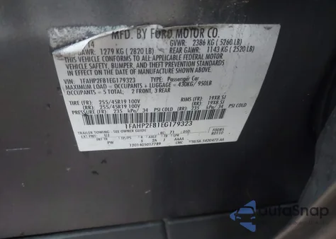 2014 Ford Taurus Limited z USA, uszkodzony, nr VIN 1FAHP2F81EG179323